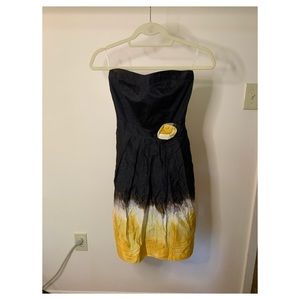 Strapless midi dress